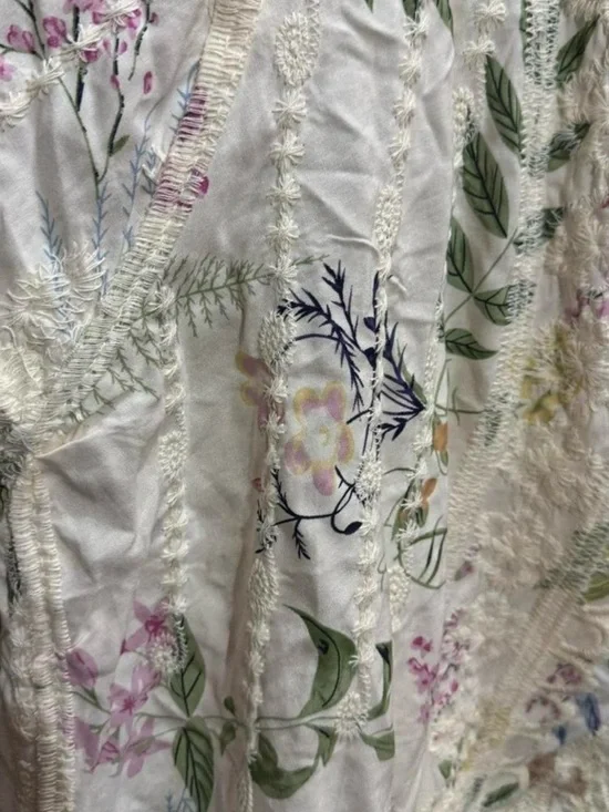 Floral Crochet Embroidered Kimono Cover-Up Cardigan - Picture 5 of 10